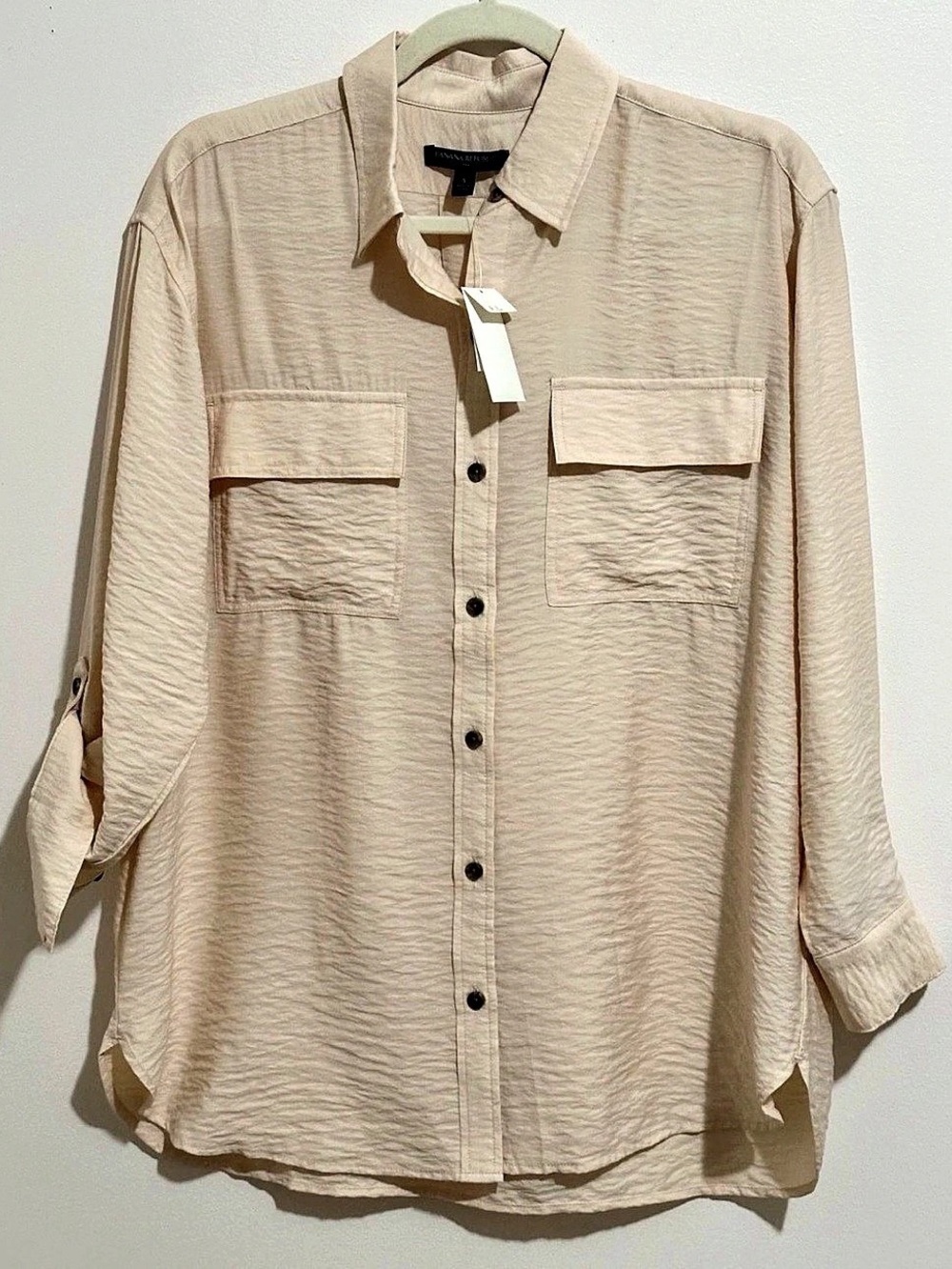 Banana Republic Utility Shirt Beige Size Small NWT